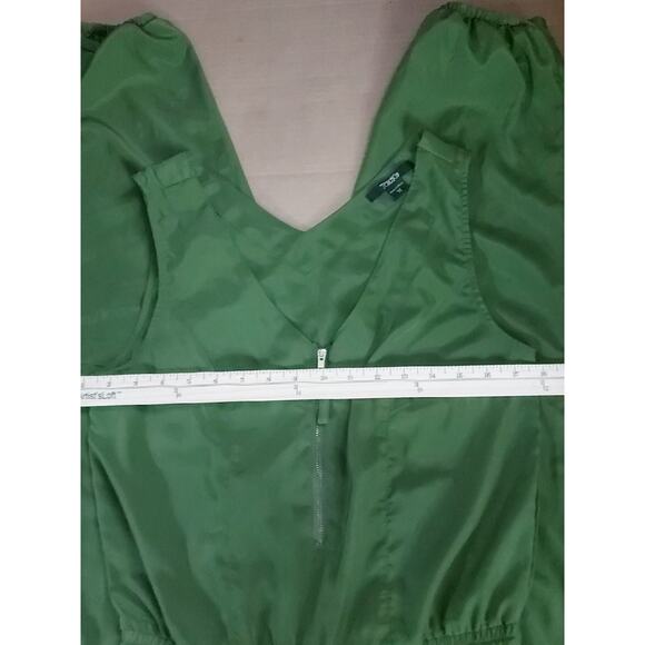 Toxik3 Sleeveless Green Utility Zip Up Jumpsuit M Boho Vacation Festival Fall - Picture 6 of 11